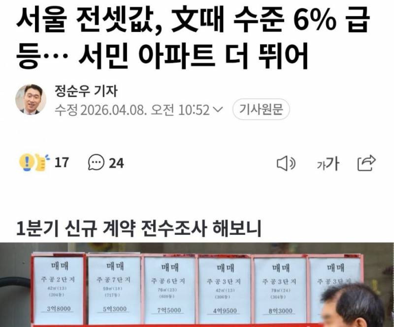 [잡담] 전셋값도 문재인 수준으로 급등ㅋㅋㅋㅋㅋ | 인스티즈