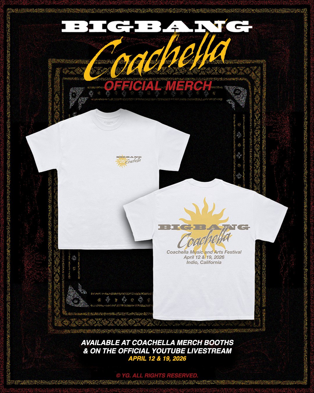 [정보/소식] [YG select] 빅뱅 코첼라 OFFICIAL MERCH | 인스티즈