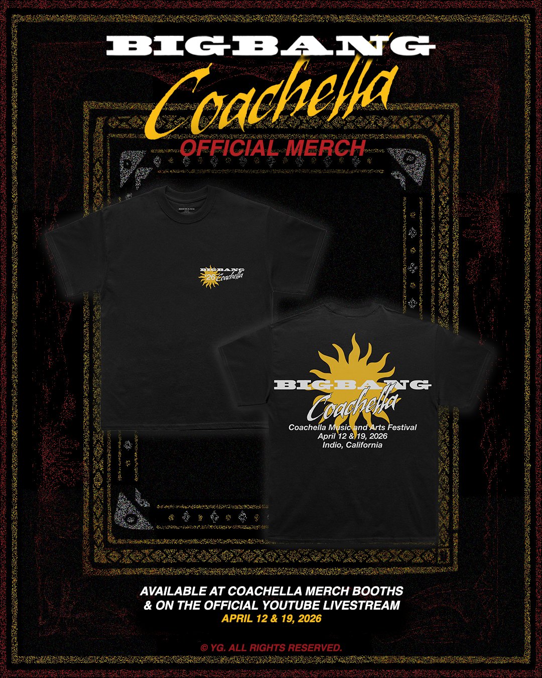 [정보/소식] [YG select] 빅뱅 코첼라 OFFICIAL MERCH | 인스티즈