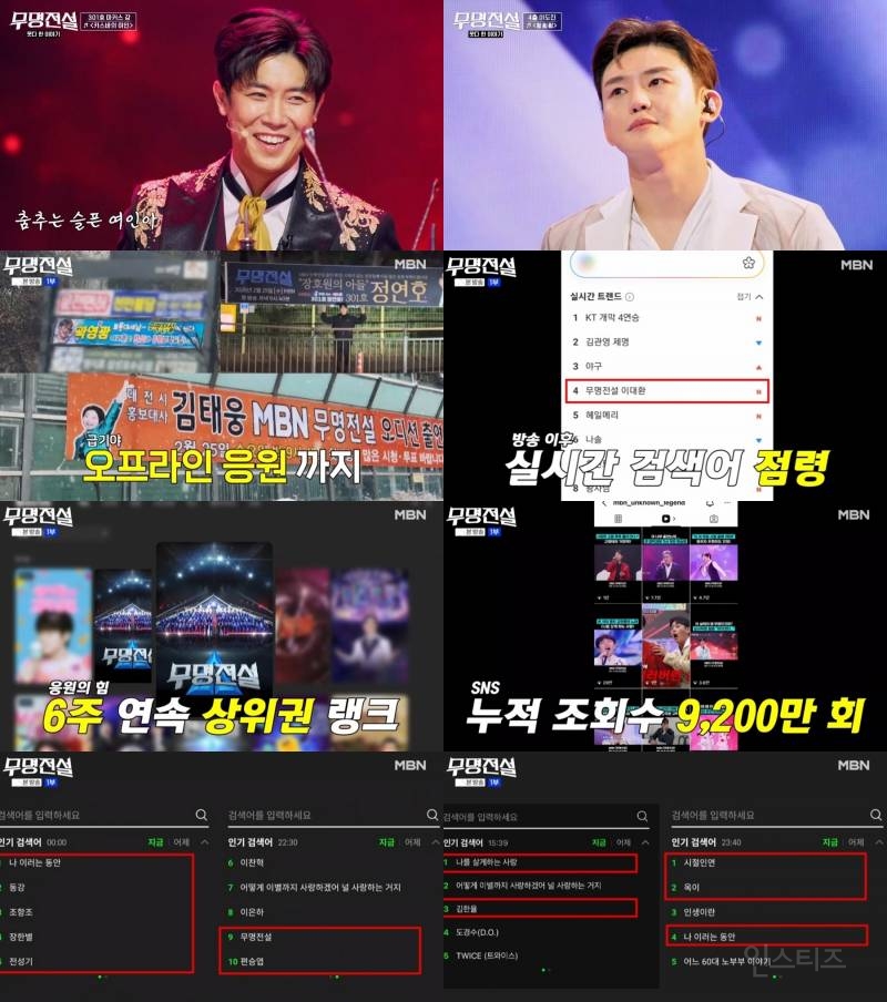'무명전설' 음원 공개 직후 차트인하며 프로그램 인기 증명 | 인스티즈