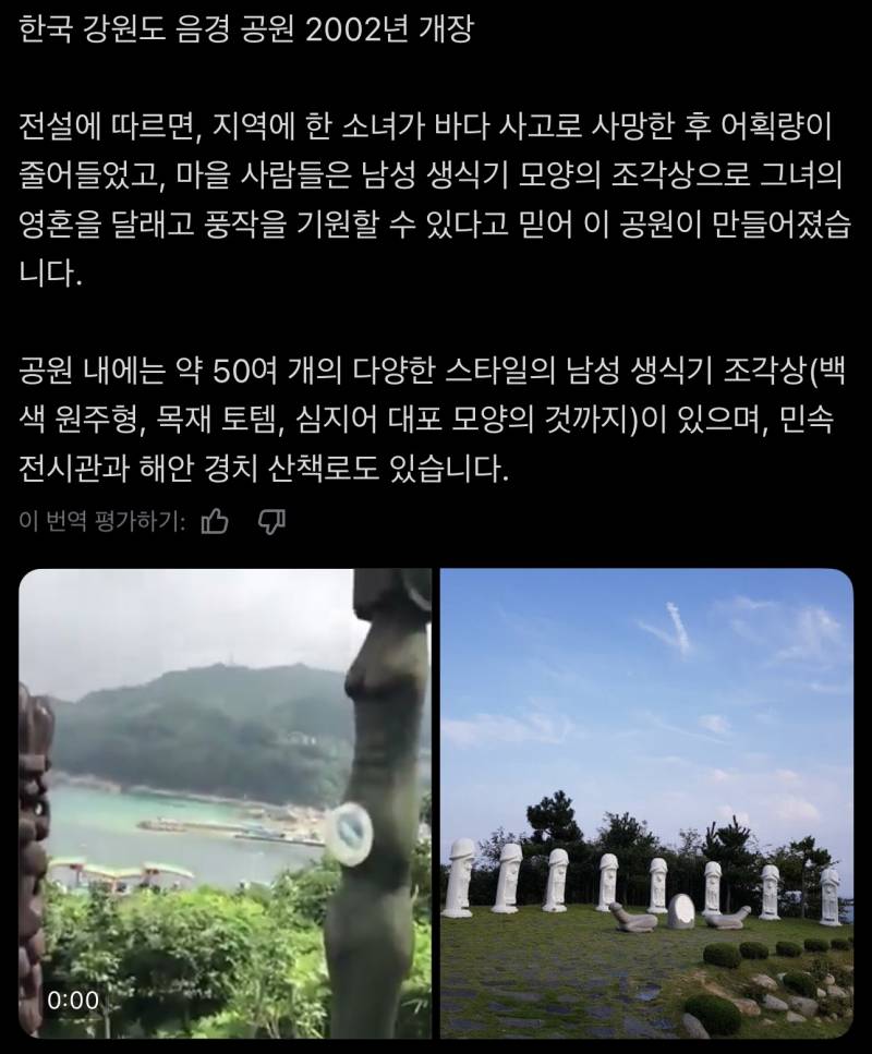 [잡담] 전세계에서 조롱받고 있는 한국 강원도 남자 생식기 모형 공원 | 인스티즈