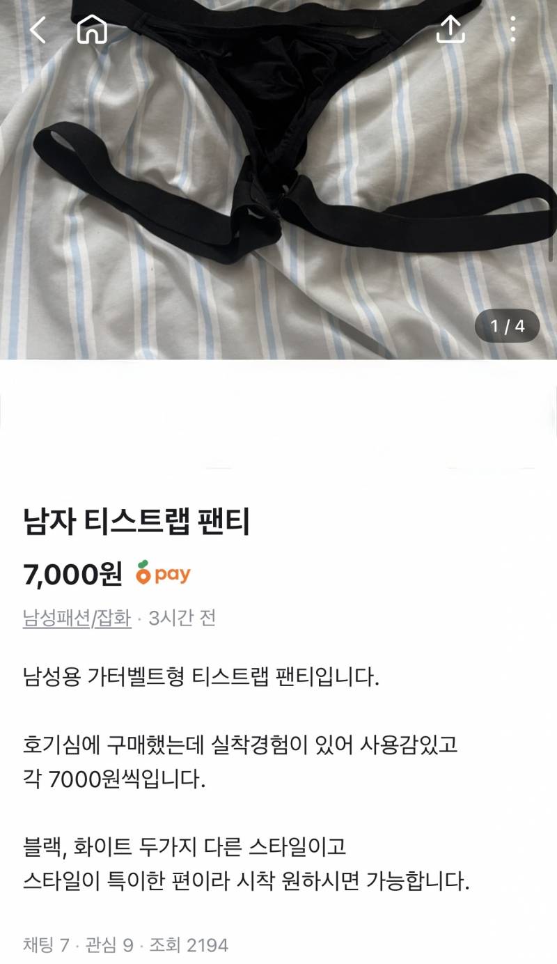 [잡담] 당근에서 입었던 팬티도 판다 시롸냐 | 인스티즈