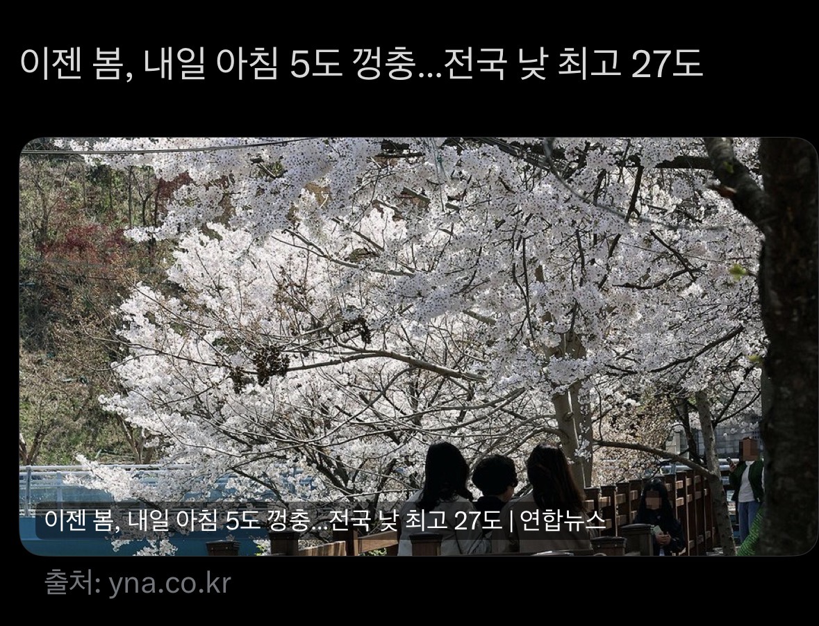 [잡담] 27도가 무슨 이젠 봄이야 | 인스티즈