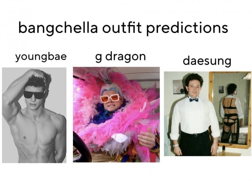 [잡담] 해외팬이 예상한 빅뱅 코첼라 의상ㅋㅋㅋ | 인스티즈