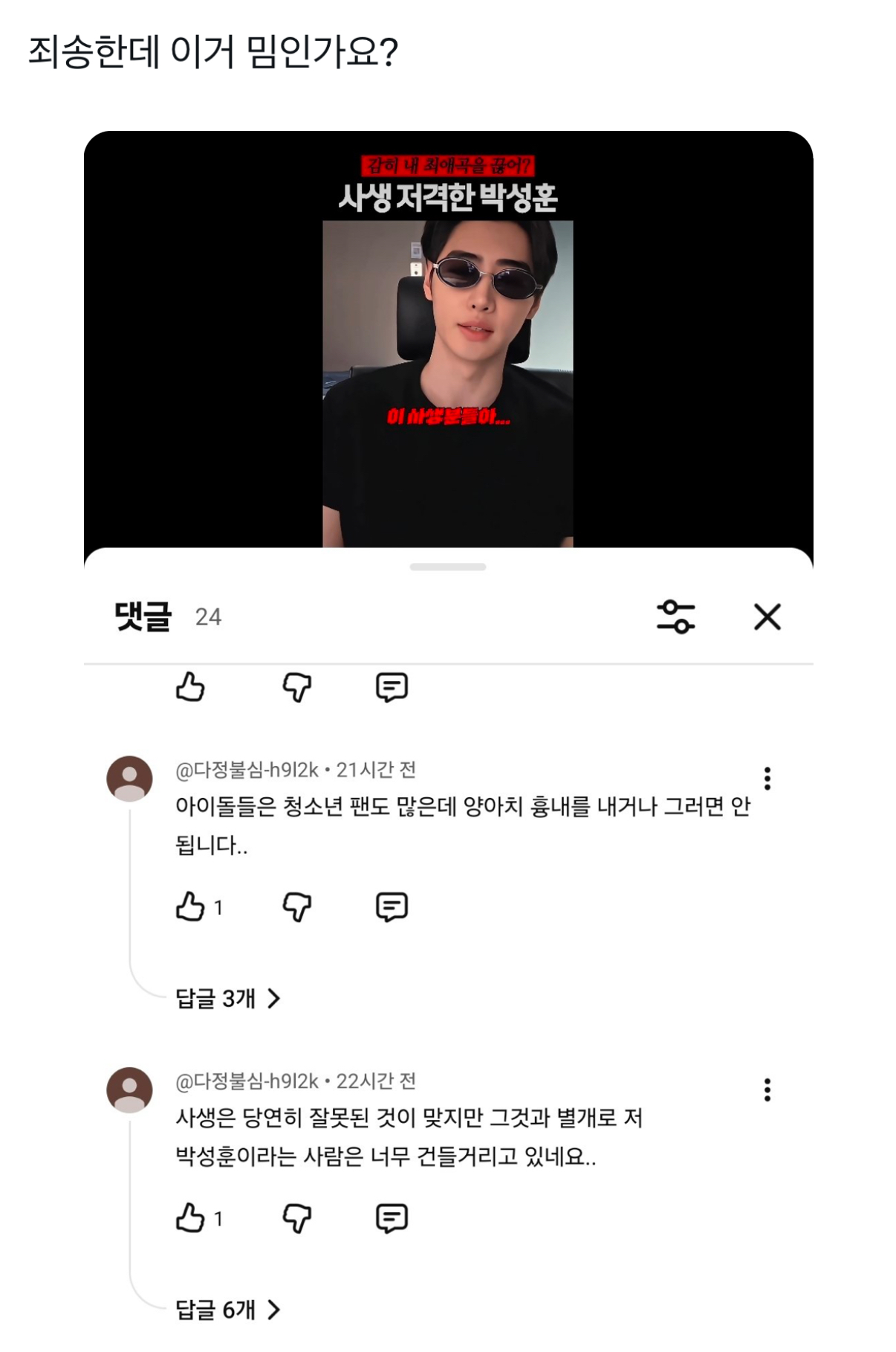 [잡담] 아 이런 머글?들이 유튜브에 댓다는거 왤케 웃김ㅜㅜ | 인스티즈