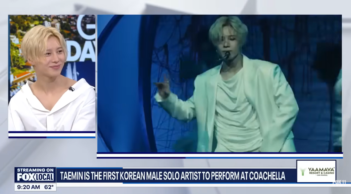 [정보/소식] 태민, 미국 FOX11 '굿데이 LA' 출연···코첼라 첫 무대에 "꿈 이뤄져 감격” | 인스티즈