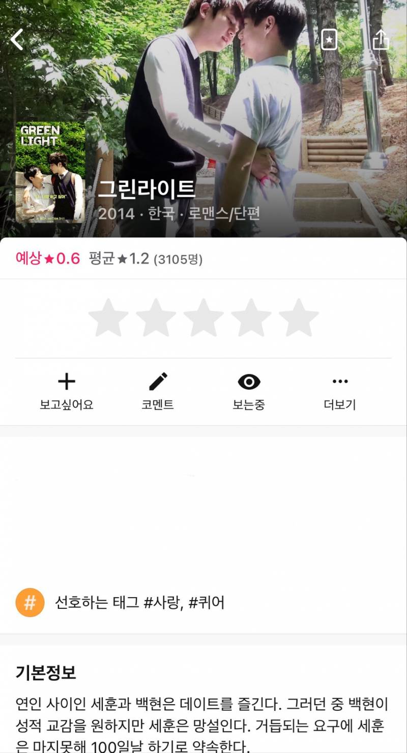현재 𝓙𝓸𝓷𝓷𝓪 기묘하다는 한국 퀴어단편영화..JPG | 인스티즈