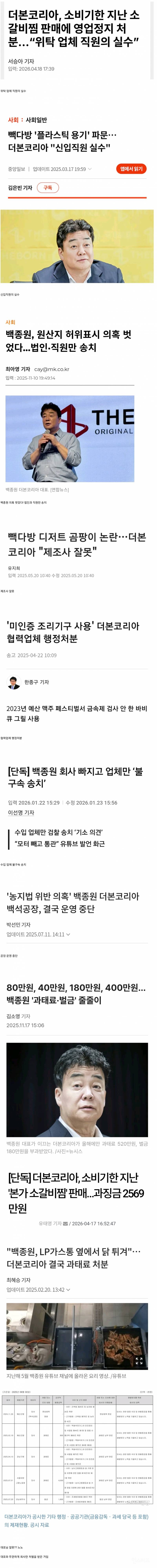 1년 동안 억까당한 백종원 대표 | 인스티즈
