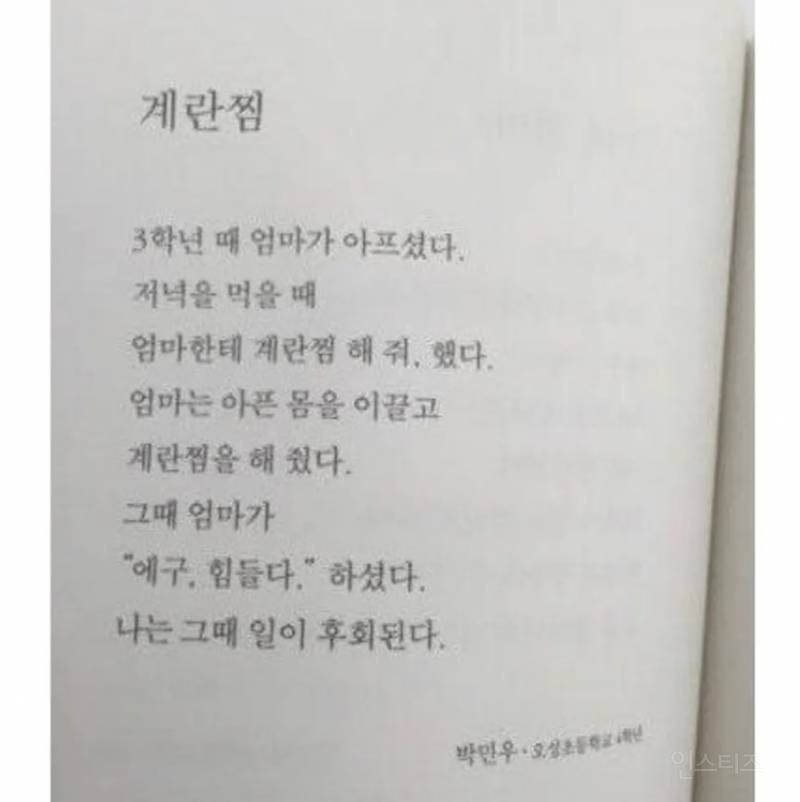 느낌있는 초등학생들의 시 (ㅇㄱㅈㅇ) | 인스티즈