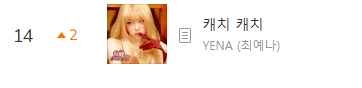 [정보/소식] 예나 캐치캐치 멜론 탑백 14위 | 인스티즈