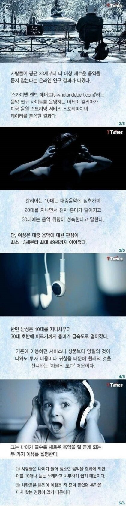 사람은 평균 33세부터 새로운 노래를 듣지 않는다.jpg | 인스티즈