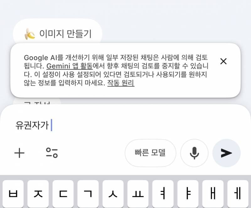 [잡담] 오 제미나이 우리가 하는 채팅 볼 수 있나봄 | 인스티즈