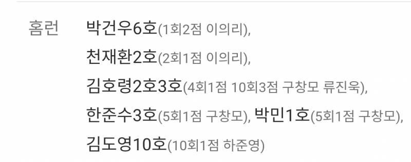 [잡담] 오늘 창원 홈런 7개 | 인스티즈