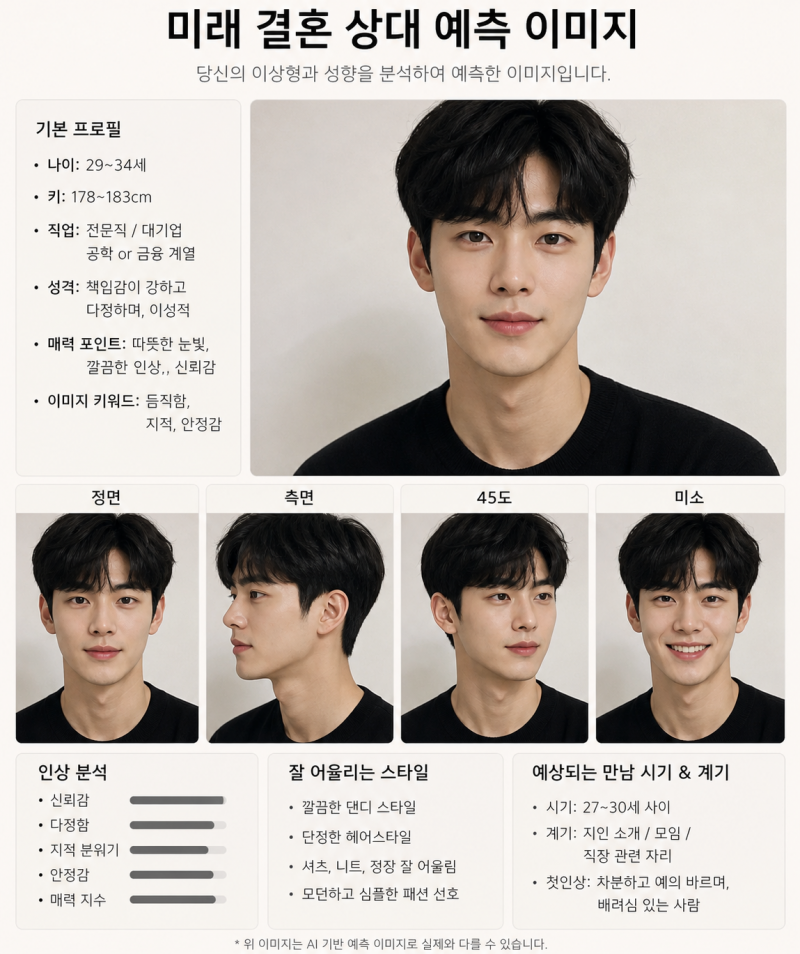 [잡담] 지피티가 예상한 내 미래 남편 얼굴이래 | 인스티즈