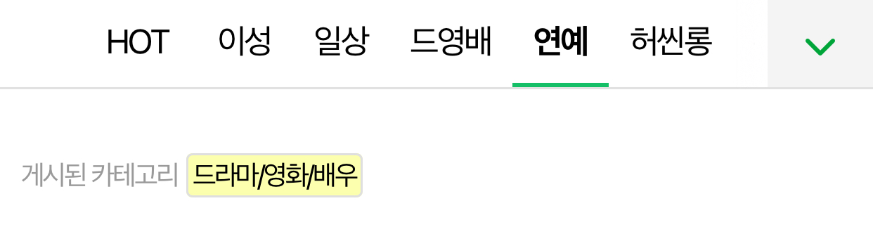 [잡담] 연예방에 드영배 카테고리 글은 뭐야? | 인스티즈