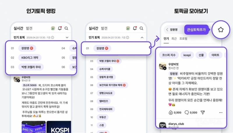 'K트위터' 다음 커뮤니티 정식 오픈…인기 토픽부터 뉴스까지 한눈에 | 인스티즈