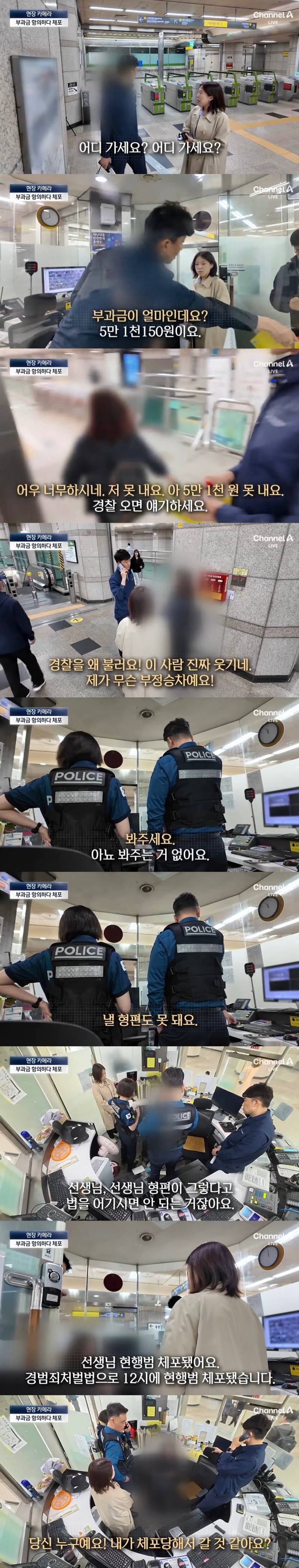 지하철 부정승차 하다가 벌금 내거나 체포까지 당하는 사람들.jpg | 인스티즈