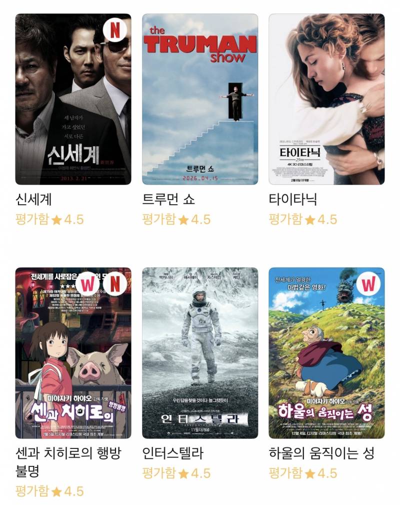 [잡담] 갠적으로 5점에서 4.5점 준 영화들 | 인스티즈