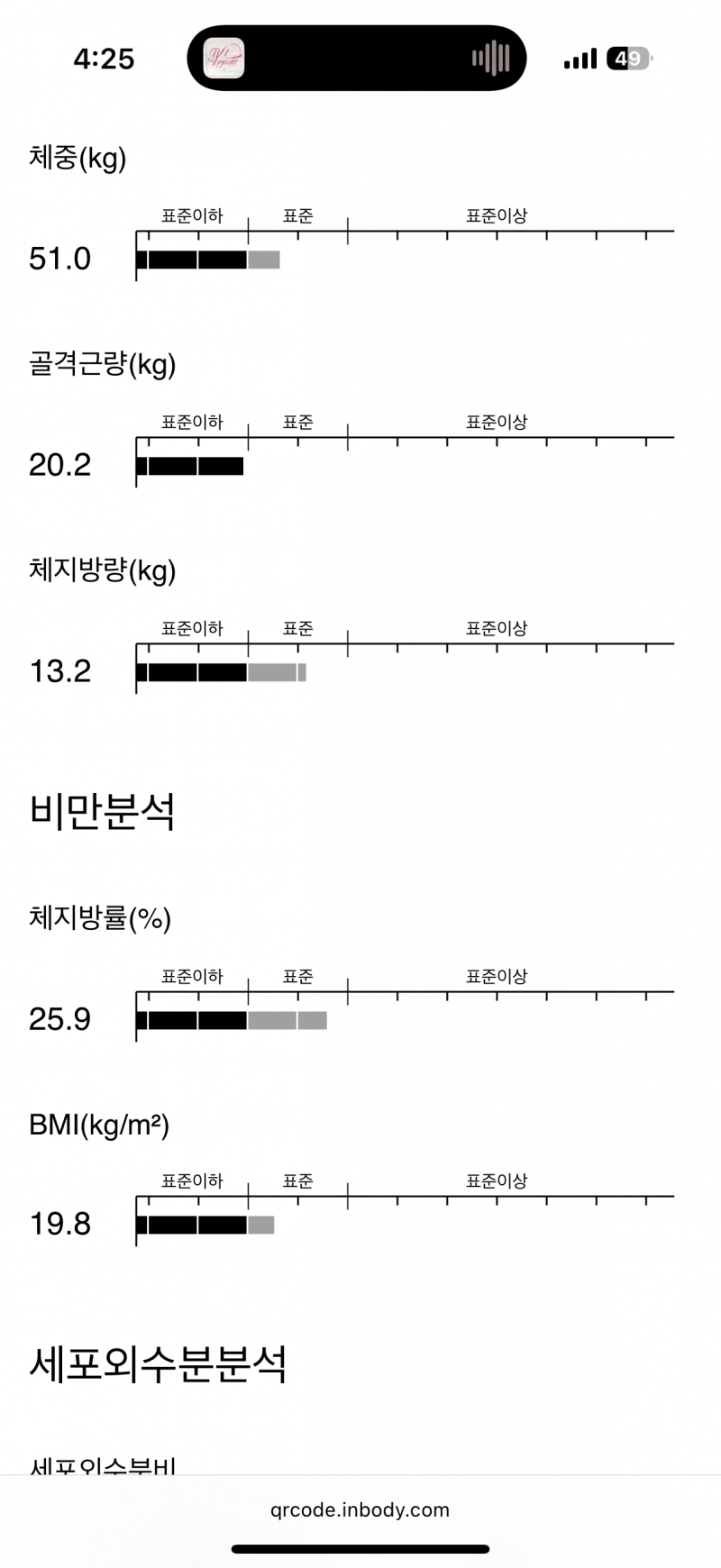 [잡담] 인바디 처음 재 본 기념 날카로운 평가부탁해여 | 인스티즈