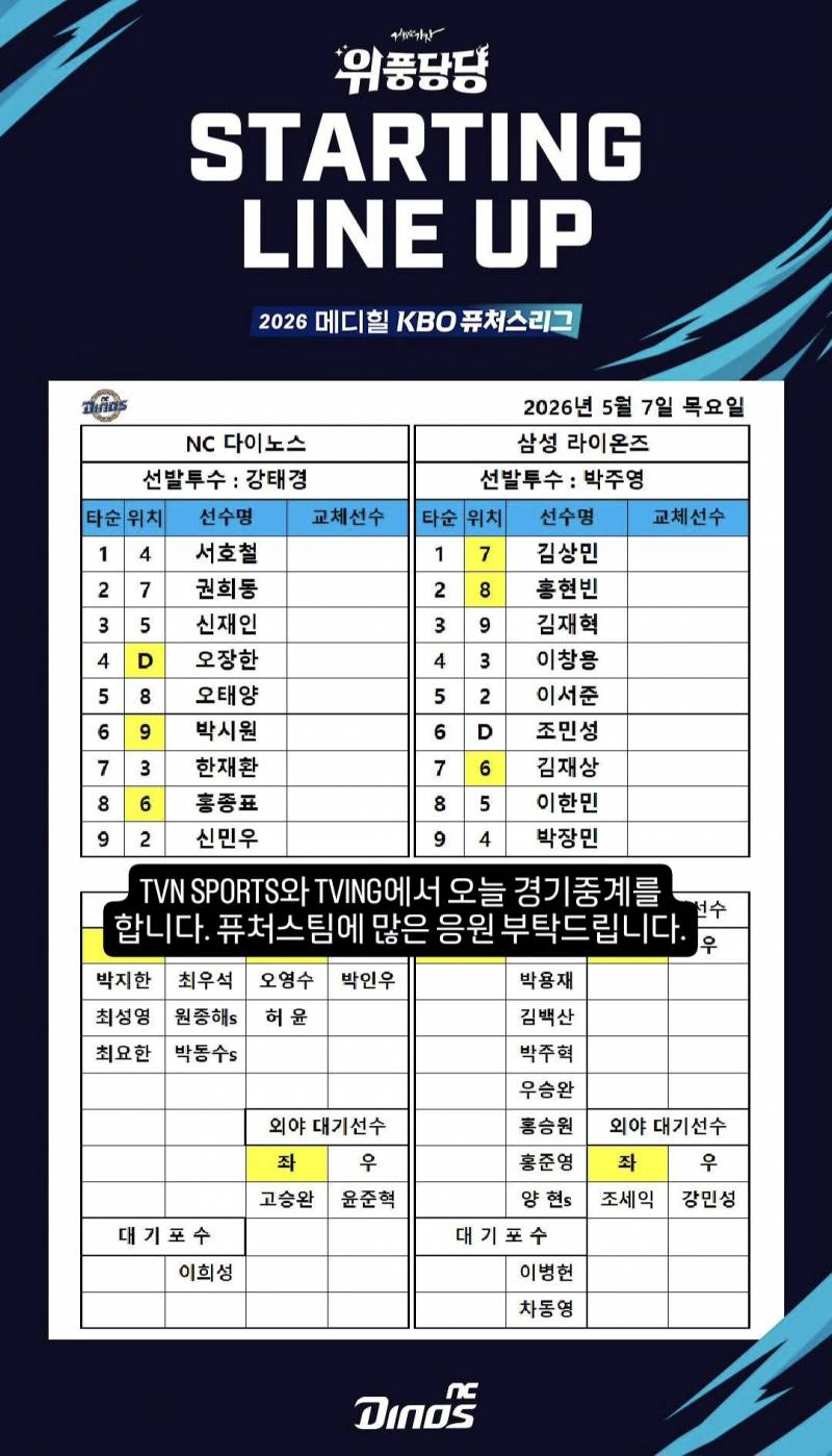 [알림/결과] 퓨처스 라인업 | 인스티즈