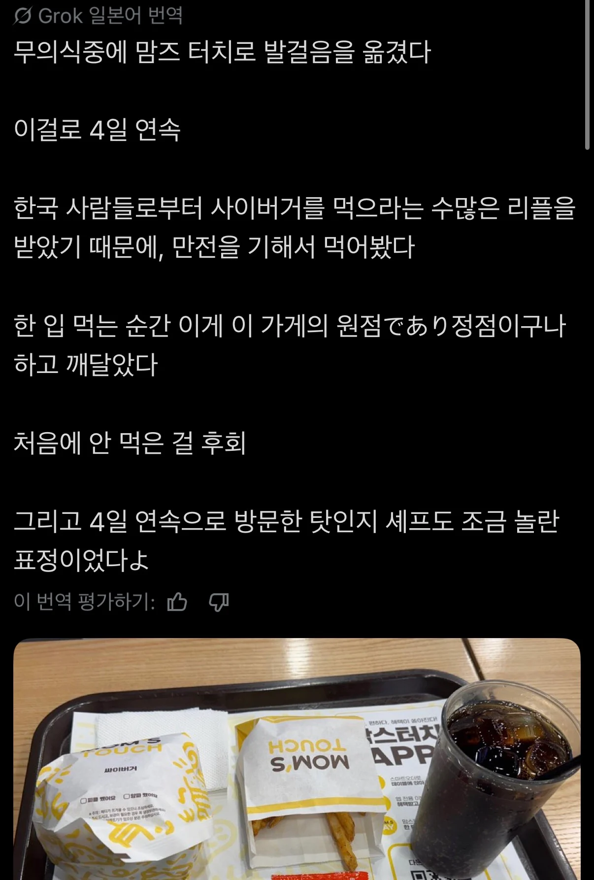 맘스터치에 중독된 일본인 충격근황..JPG | 인스티즈