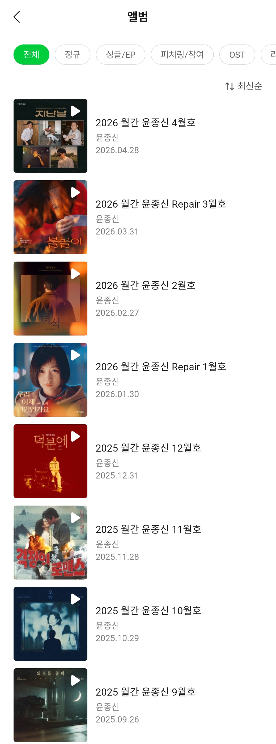 [잡담] 갑자기 월간윤종신 생각나서 찾아봤는데 4월달에도 음원 냈네 | 인스티즈