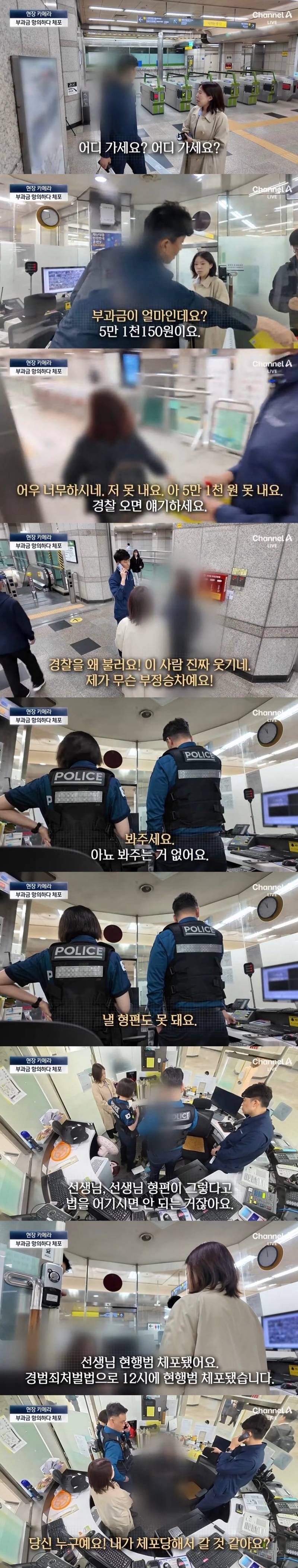 지하철 부정승차 하다가 벌금 내거나 체포까지 당하는 사람들.jpg | 인스티즈