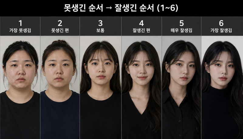 [잡담] 남자 외모 6단계 여자 외모 6단계로 바꿔달라고 요청했는데 맞는거같아? | 인스티즈