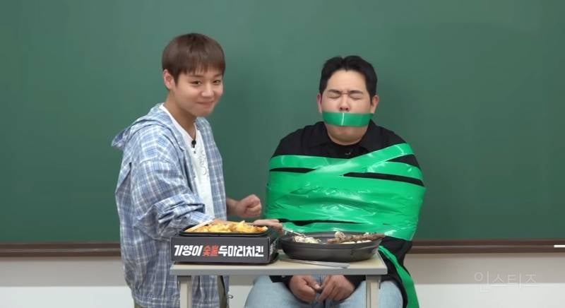 빠더너스 문상훈 묶어두고 딸계탕 먹이는 박지훈 | 인스티즈