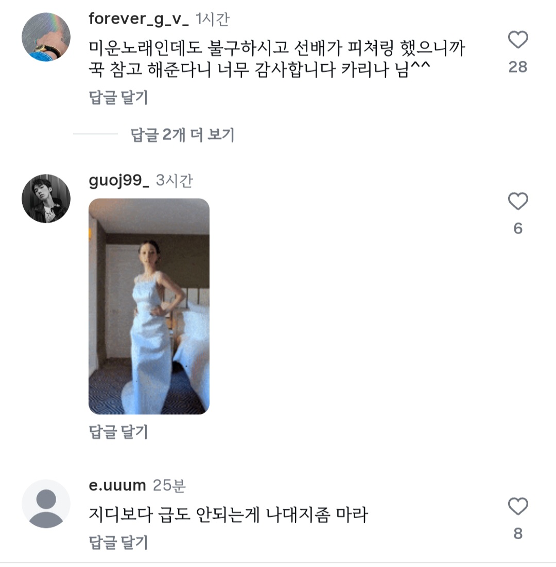[정보/소식] 현재 댓글창 난리난 카리나 인스타..jpg | 인스티즈