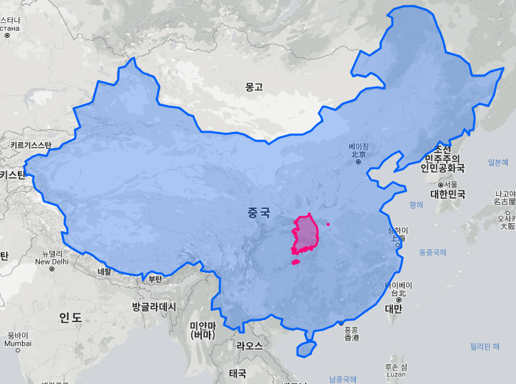 [잡담] 중국이 한국보다 엄청 큰 나라긴 하구나 | 인스티즈