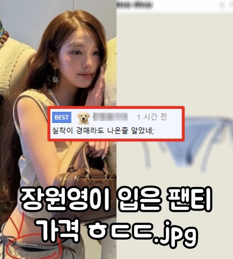 장원영이 입은 팬티 가격 ㄷㄷ | 인스티즈