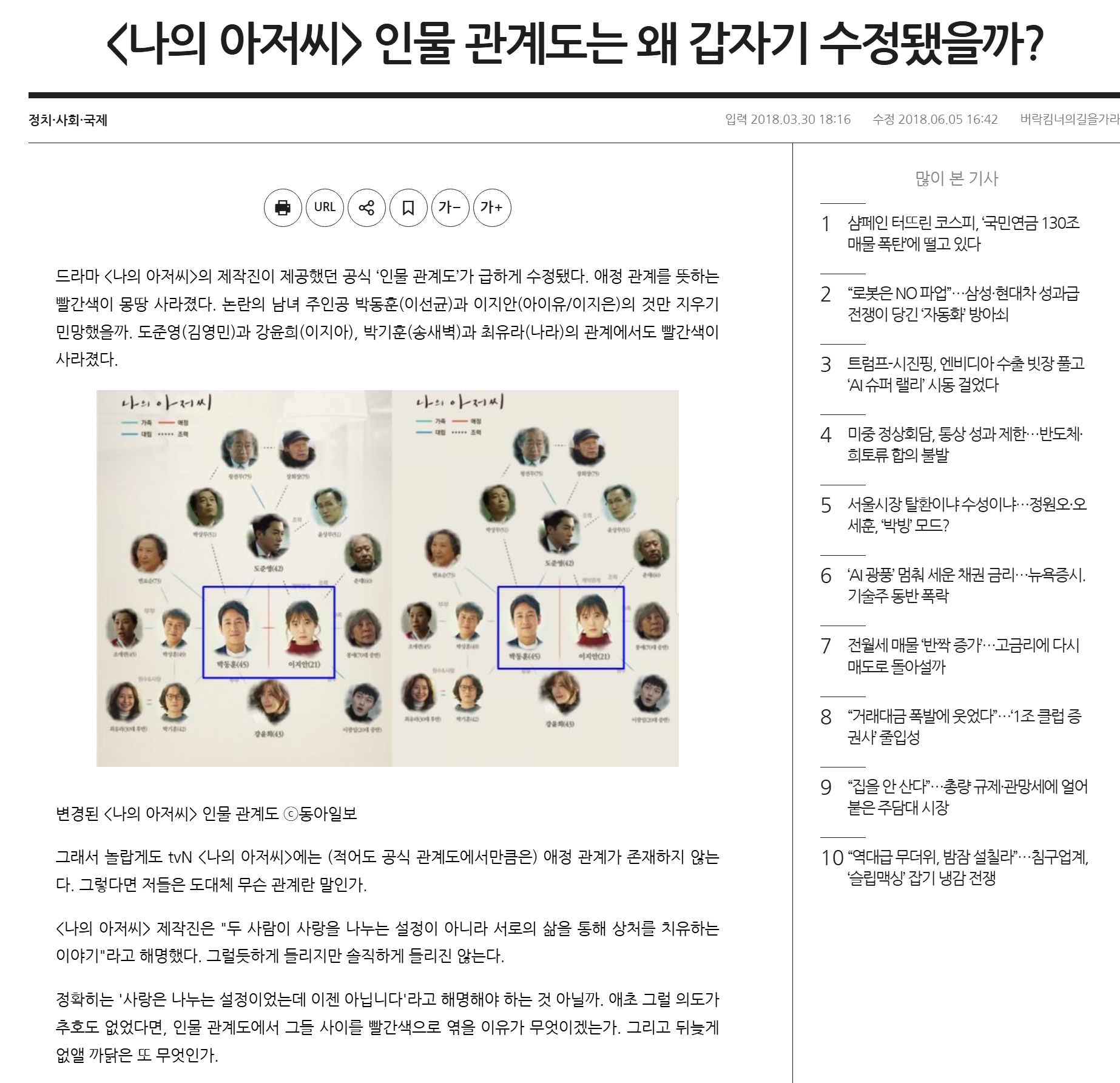 [마플] 나저씨 러브라인 있었다고 있었는데 뺀 거라고 | 인스티즈