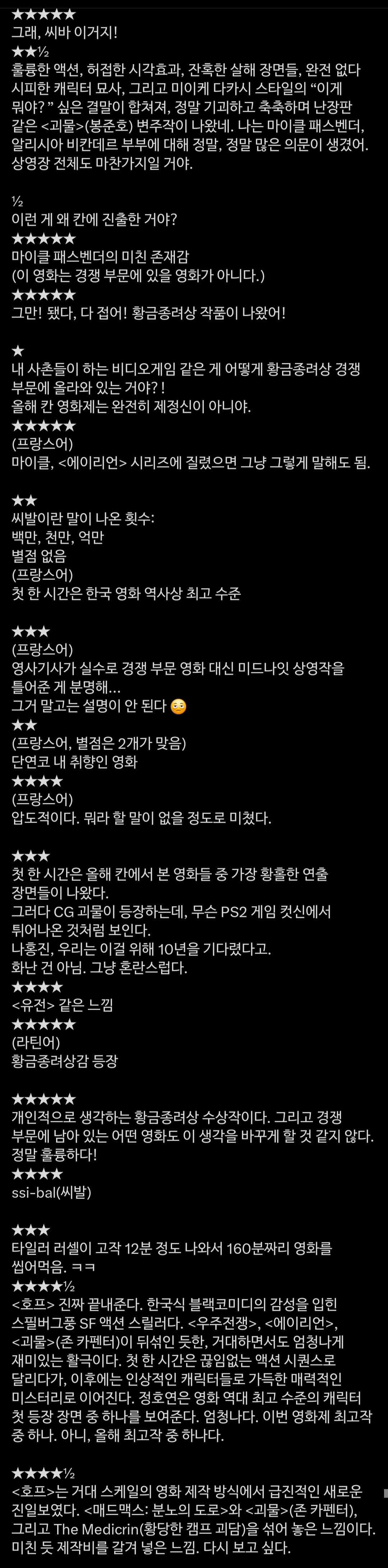 [잡담] 엥 나홍진 호프 해외평 왜이래ㅠㅋㅋㅋㅋㅋㅋㅋㅋㅋ | 인스티즈