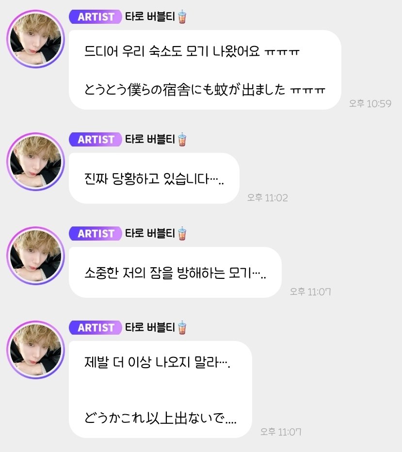 [잡담] ㅋㅋㅋㄲㄱㅋ쇼타로 버블에서 모기 이야기하는거 왤케 귀엽댜 | 인스티즈