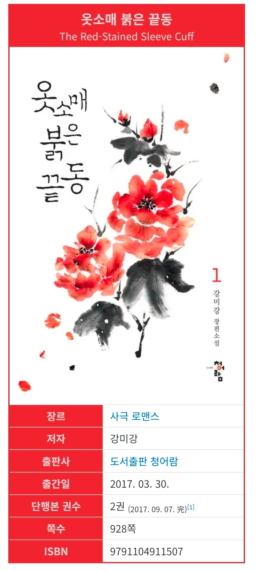 [잡담] 옷소매는 공모당선작아니고 소설원작임 | 인스티즈