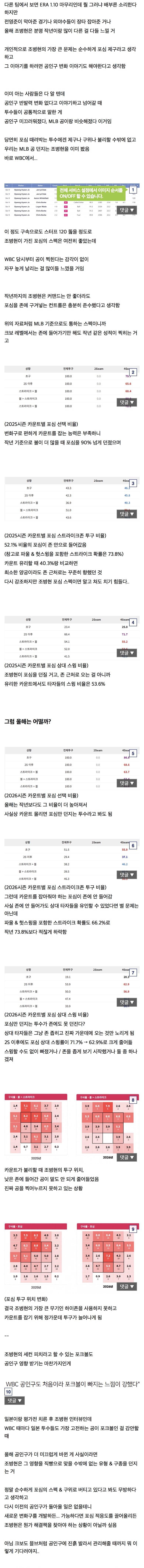 [잡담] 조병현은 공인구 이슈도 큰 듯하대 | 인스티즈