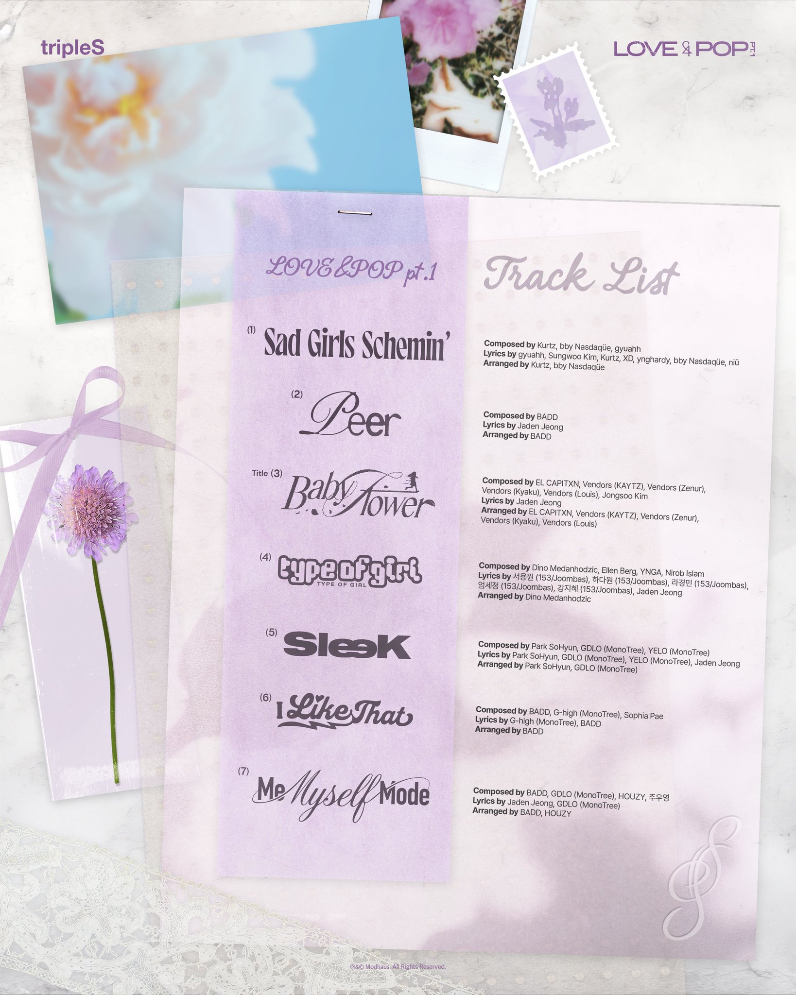 [정보/소식] tripleS ASSEMBLE26 <LOVE&POP> pt.1 Tracklist | 인스티즈