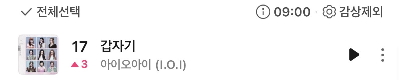 [정보/소식] 아이오아이 '갑자기' 멜론 탑백 17위 (피크) | 인스티즈