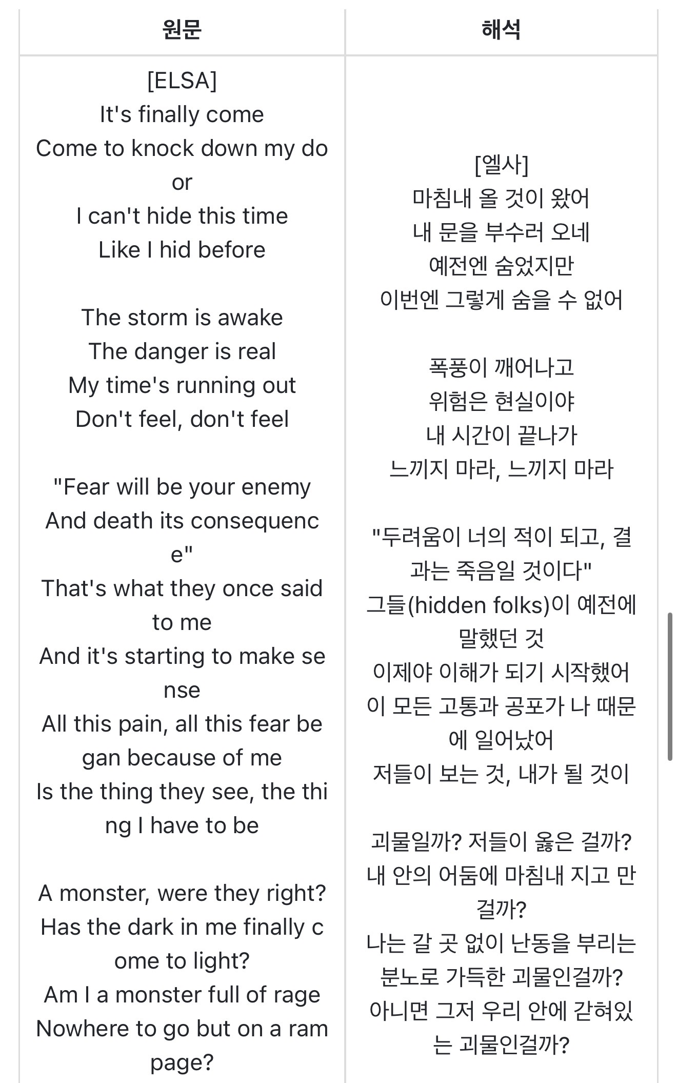 [잡담] 겨울왕국 뮤지컬 오리지널 곡 하나만으로도 볼 가치있음 | 인스티즈