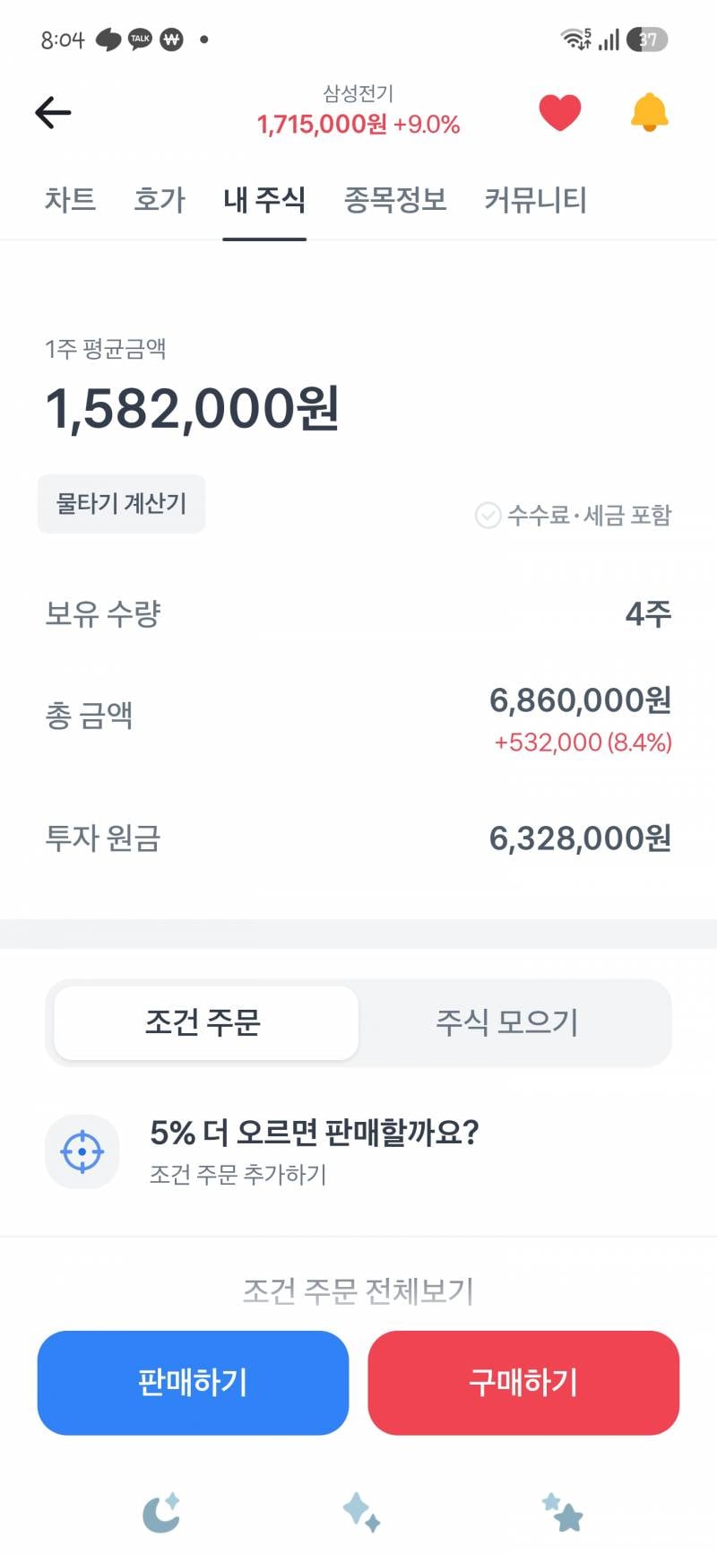 [잡담] 어제 하이닉스 판 나에게 위로해주네 | 인스티즈