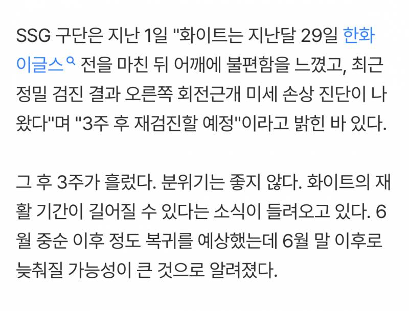 [잡담] 화이트 더 늦을 수도 있대 6월말쯤으로 | 인스티즈