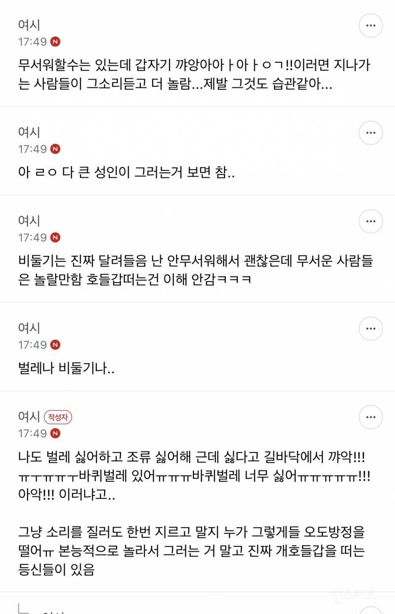성인들아 제발 길에서 비둘기 보고 소리지르지 마 | 인스티즈