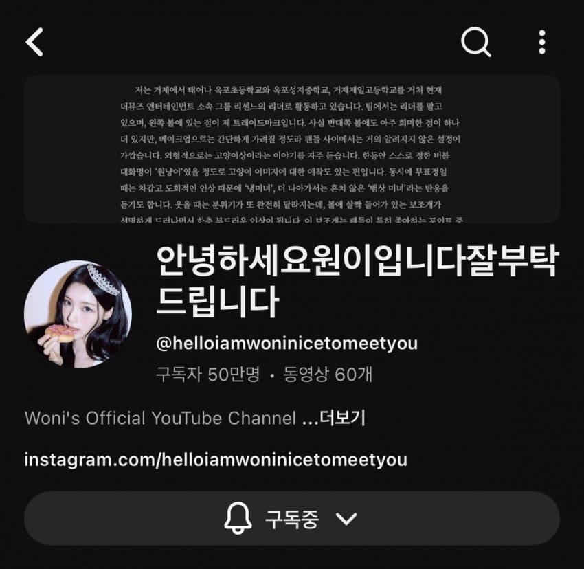 [잡담] 리센느 유튜브 50만 헐 대박났어 | 인스티즈