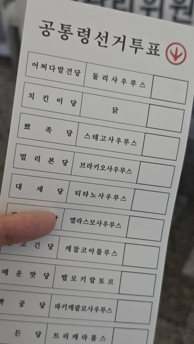 [잡담] 오늘 공룡대통령 투표하고 옴 ㅋㅋ | 인스티즈