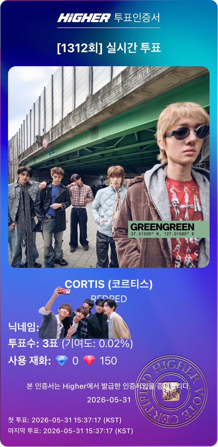 [잡담] 앤더블팬 코르티스 보은 투표완🍀❤️ | 인스티즈