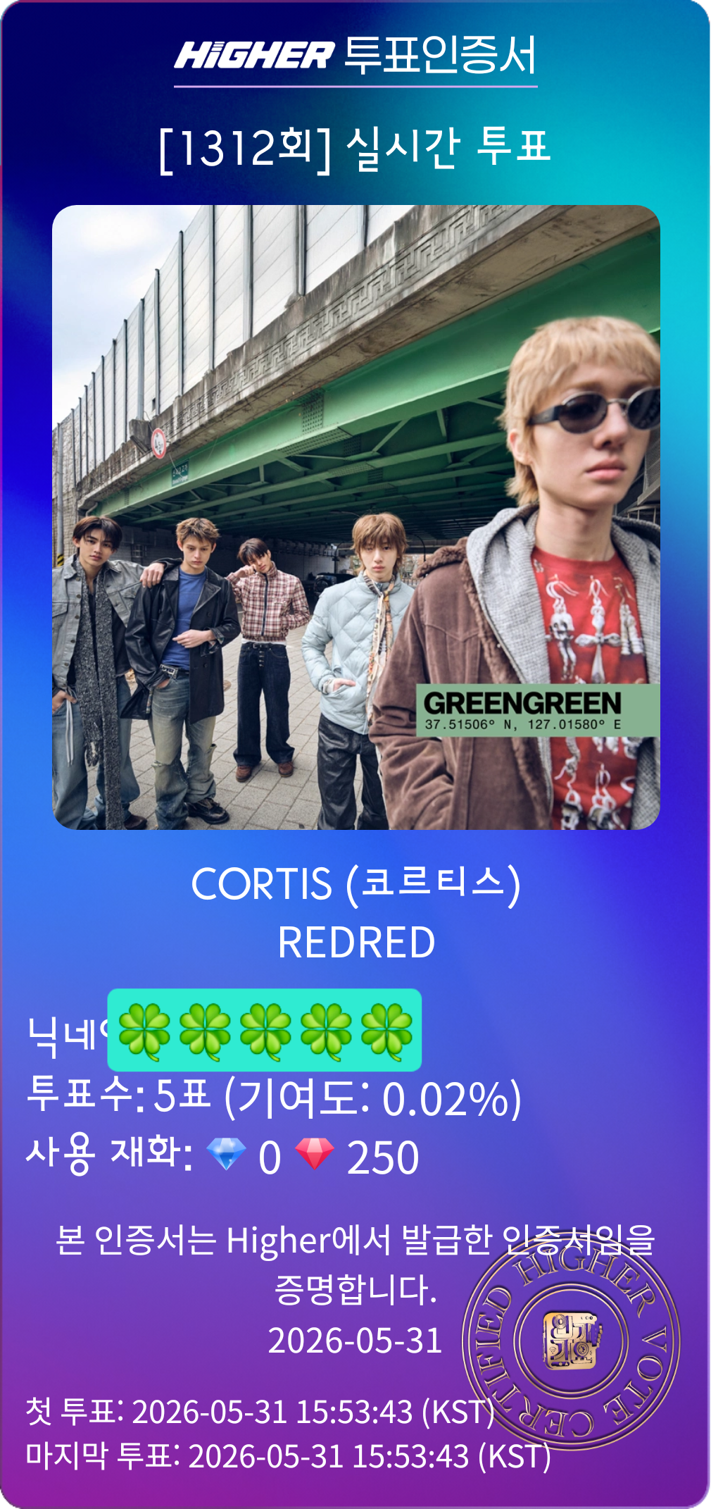 [잡담] 앤더블팬 코르티스 보은 투표 | 인스티즈
