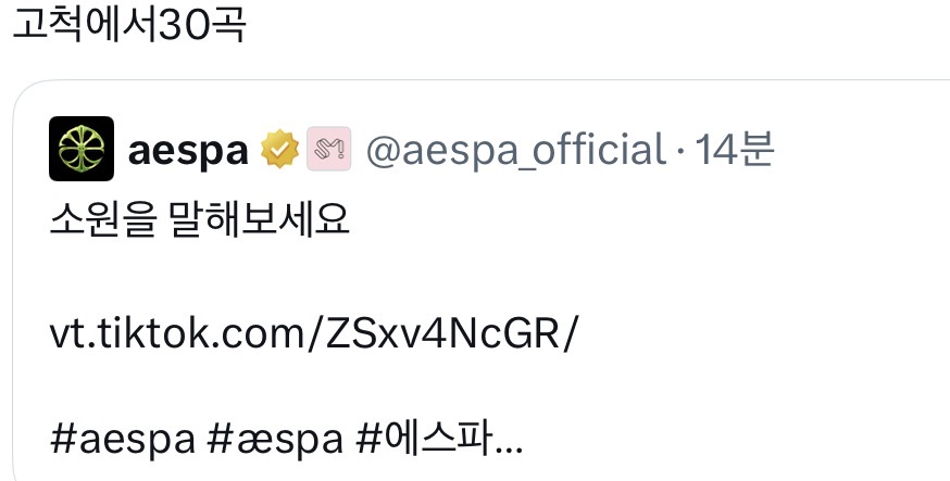 [잡담] 에스파 공계에 다들 진짜 소원 말하는중ㅋㅋㅋㅋㅋㅋㅋ | 인스티즈