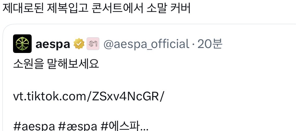 [잡담] 에스파 공계에 다들 진짜 소원 말하는중ㅋㅋㅋㅋㅋㅋㅋ | 인스티즈