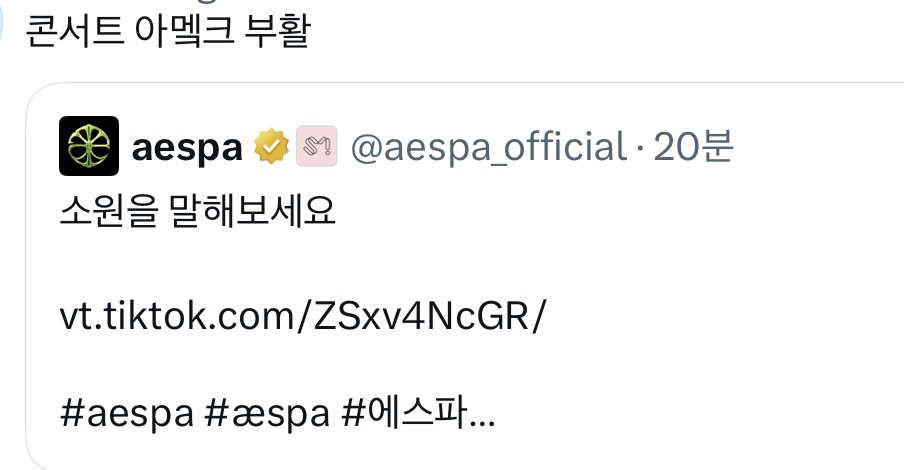 [잡담] 에스파 공계에 다들 진짜 소원 말하는중ㅋㅋㅋㅋㅋㅋㅋ | 인스티즈